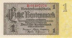 1 Rentenmark 1937 ro.166c XF